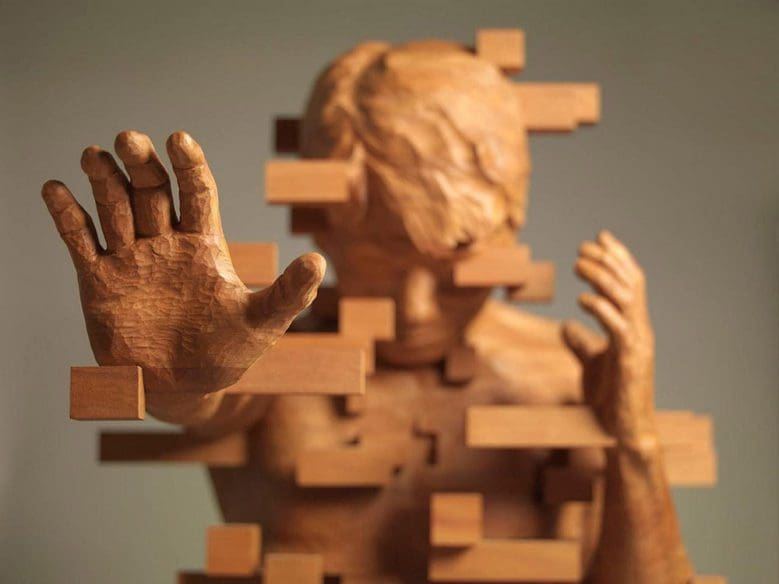 Brilliant Pixelated Wood Sculptures by Artist Hsu Tung Han