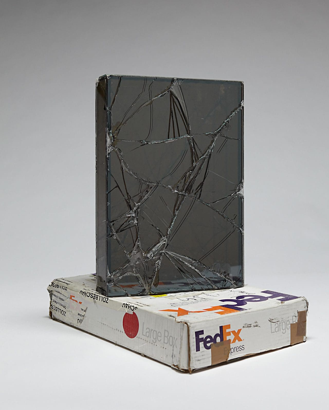 Artist Walead Beshty Shipped Glass Boxes Inside FedEx Boxes to Produce Shattered Sculptures