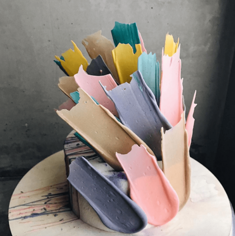 Brushstroke cake