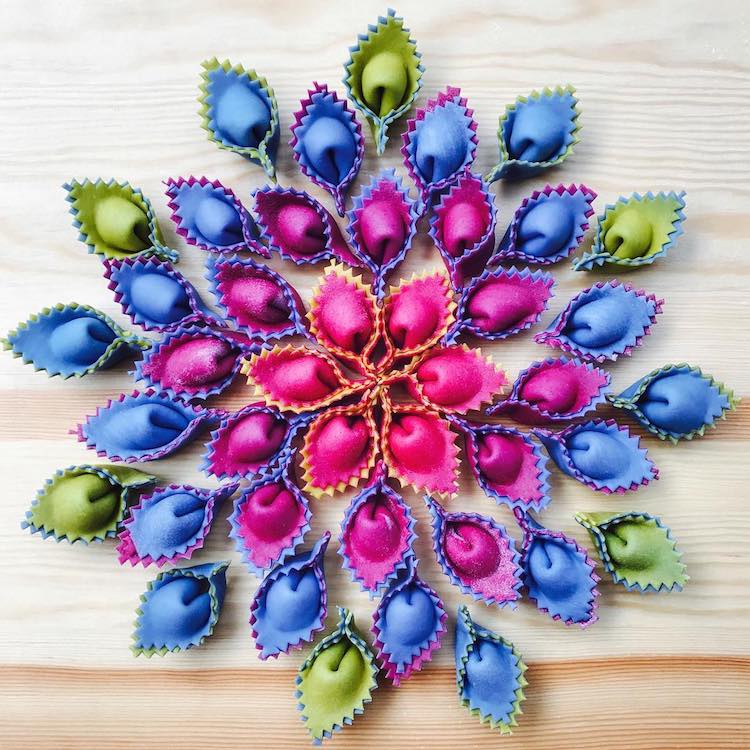 Colorful pasta