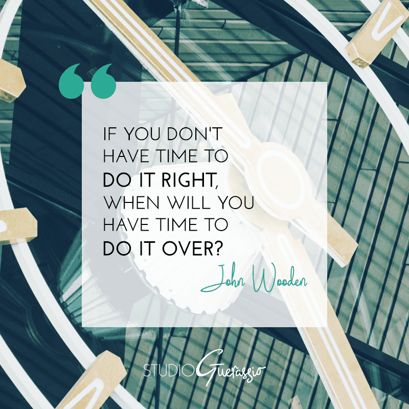 On Time and Quality — Studio Guerassio — Branding Consultant